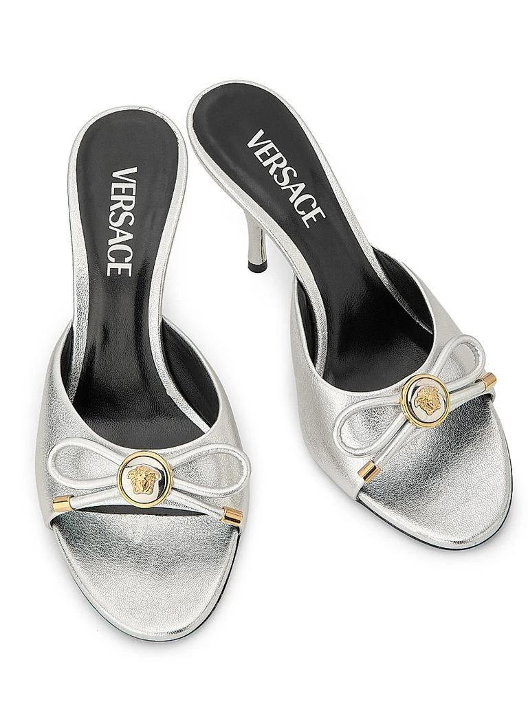 Versace 85MM Leather Mule Heels 4