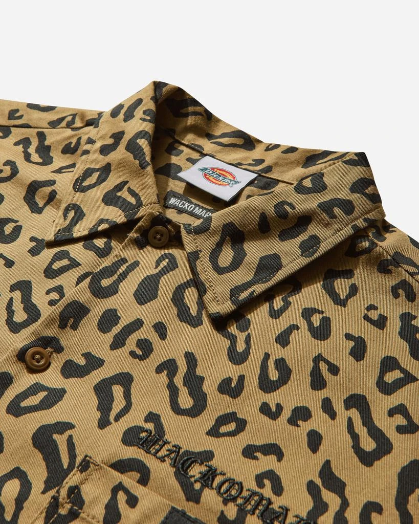 Wacko Maria Men's Dickies Leopard Work Shirt (Type-2) Beige 3