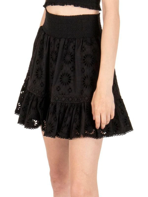 Secret Mission Provence Tanya Eyelet Mini Skirt 4
