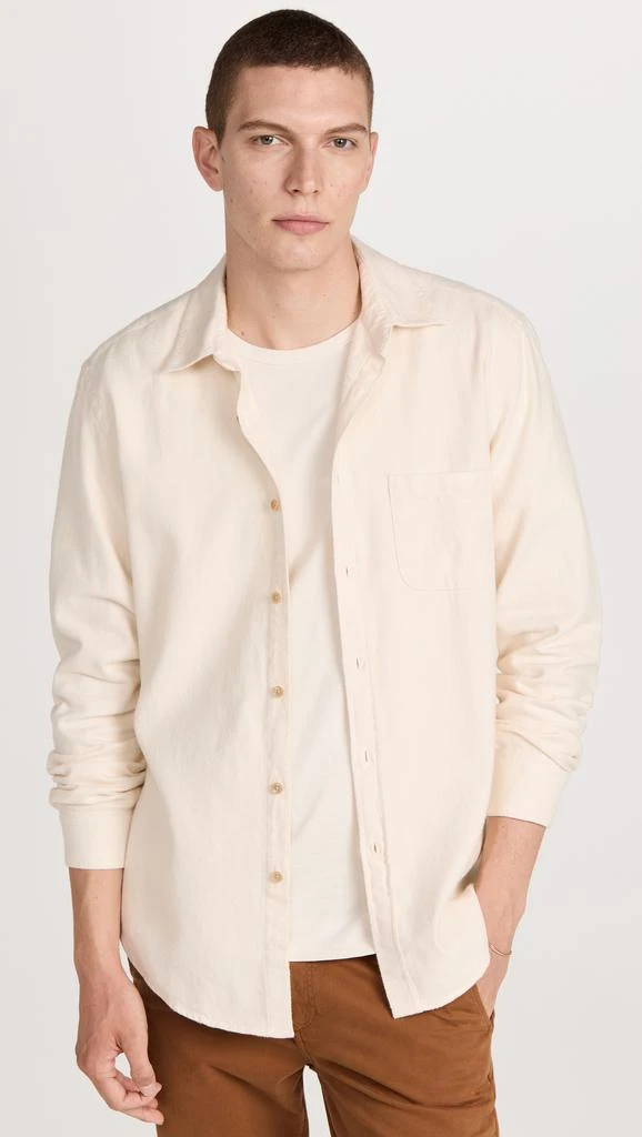 Portuguese Flannel Teca Ecru Button Down Shirt 6