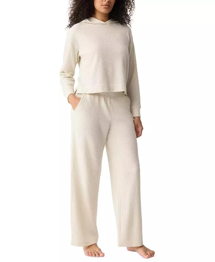 GAP GapBody Women's 2-Pc. Hooded Brushed Waffle Pajama Set 4