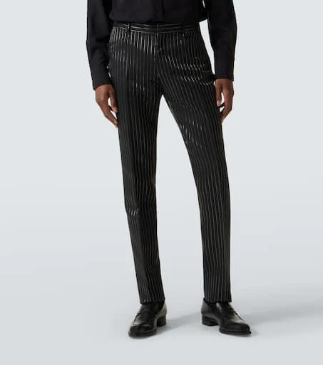 Tom Ford Dylan striped wool and silk suit pants 3