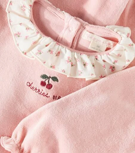 Konges Sløjd Baby Miffa cotton-blend velvet onesie 3