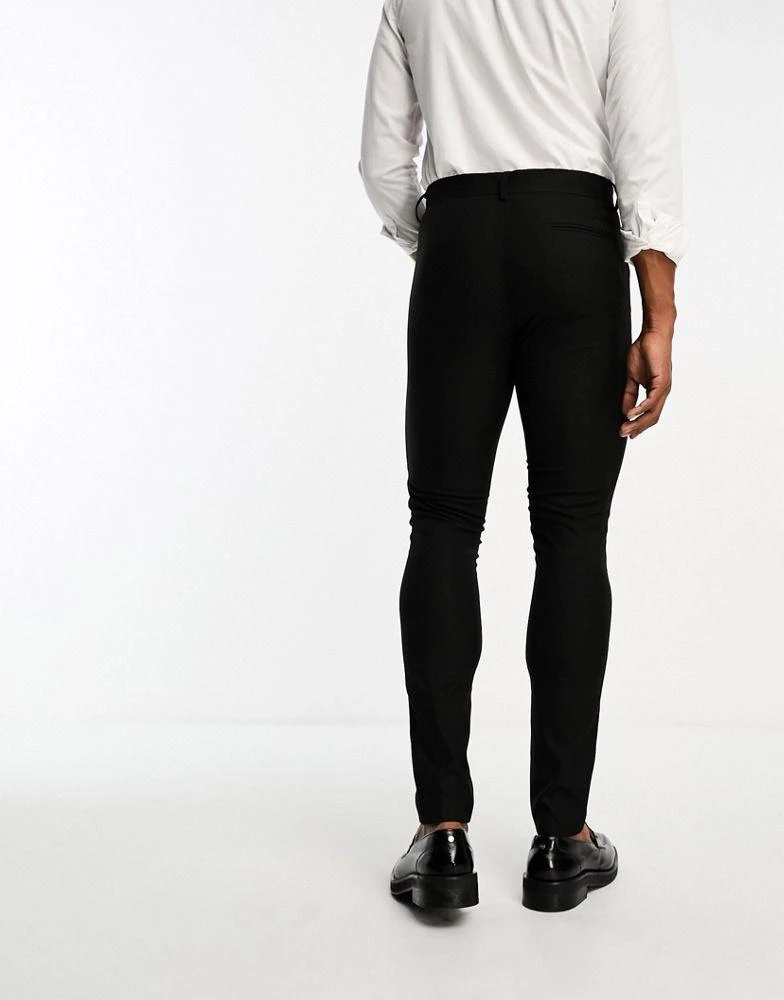 ASOS ASOS DESIGN skinny tuxedo suit trousers in black 5