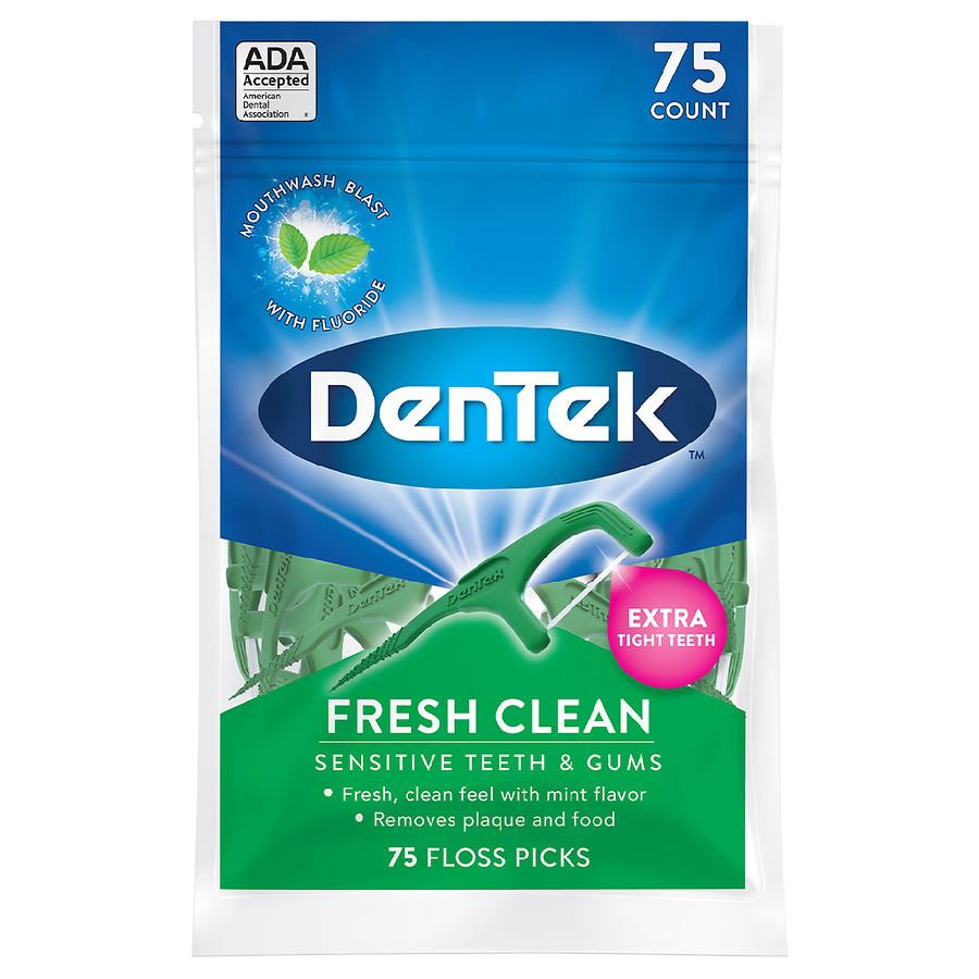 DenTek Fresh Clean Floss Picks Mouthwash Blast Mint
