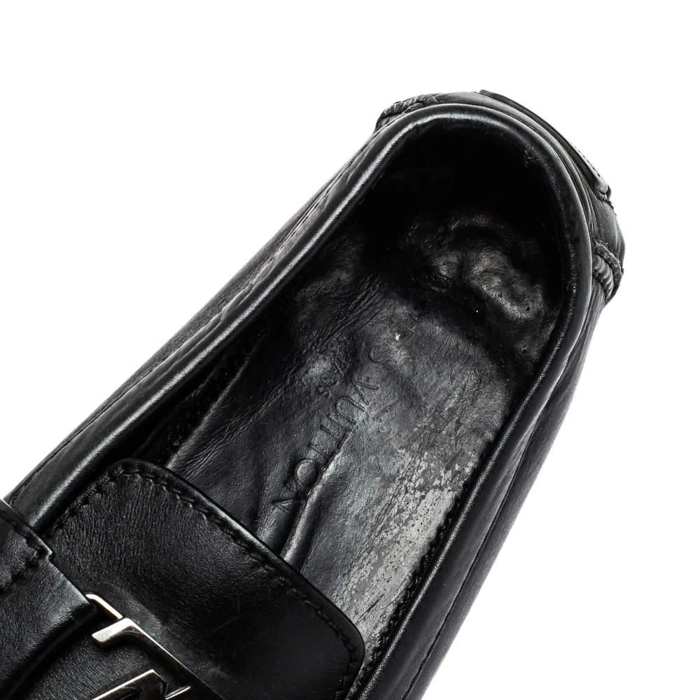 Louis Vuitton Louis Vuitton Black Leather Monte Carlo Slip on Loafer Size 44 7