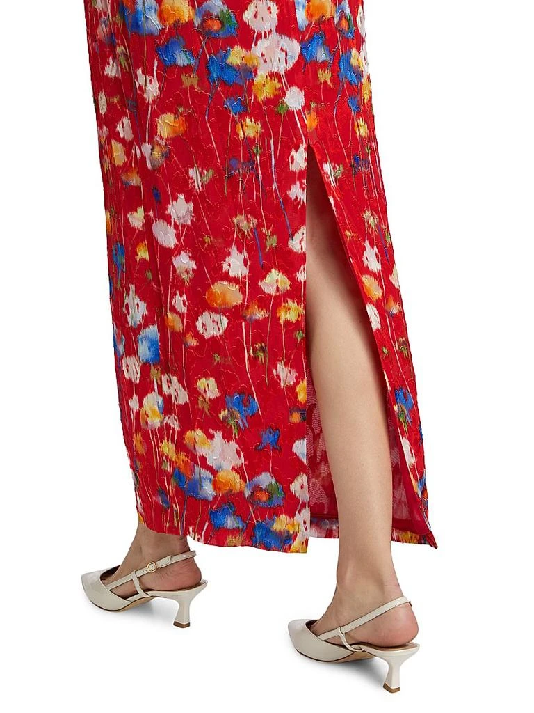 LELA ROSE Draped Sheath Maxi Dress 6