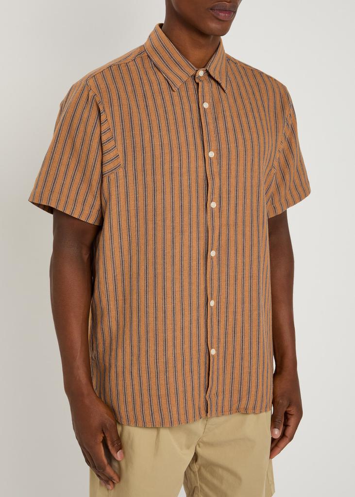 Oliver Spencer Gassison striped linen-blend shirt