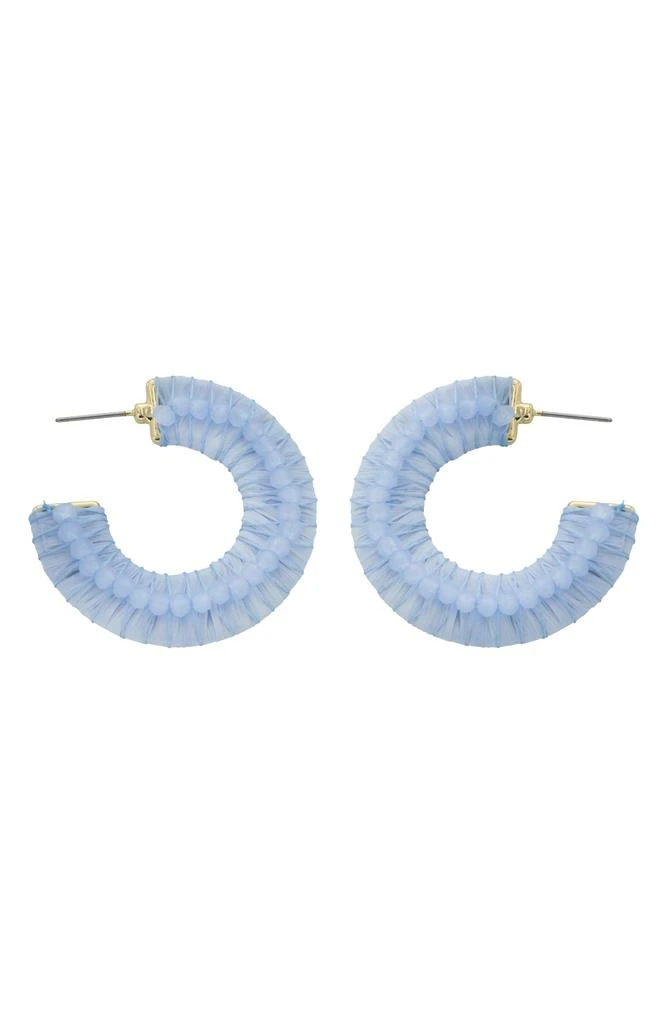 Panacea Suede Crystal Hoop Earrings