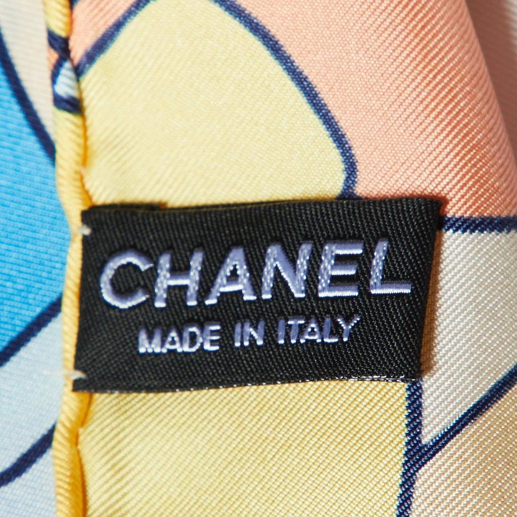 Chanel Chanel Multicolor CC Umbrella Print Silk Square Scarf 3