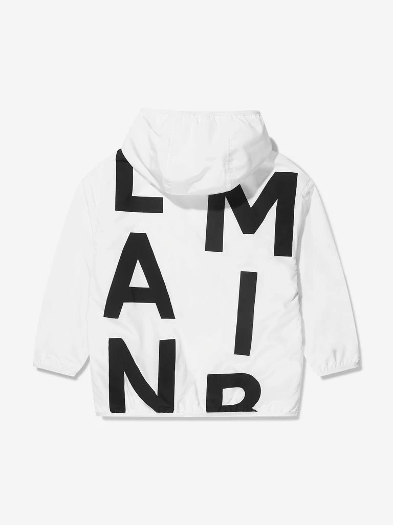 Balmain Balmain Boys Logo Print Hooded Jacket in White 2