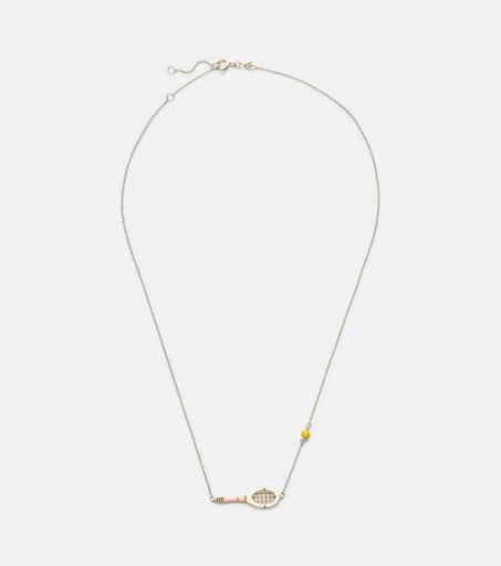 Aliita Tennis Pelota 9kt gold charm necklace 1