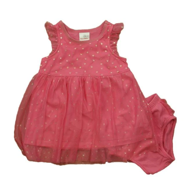 Hanna Andersson Girls Pink Stars Dress 1