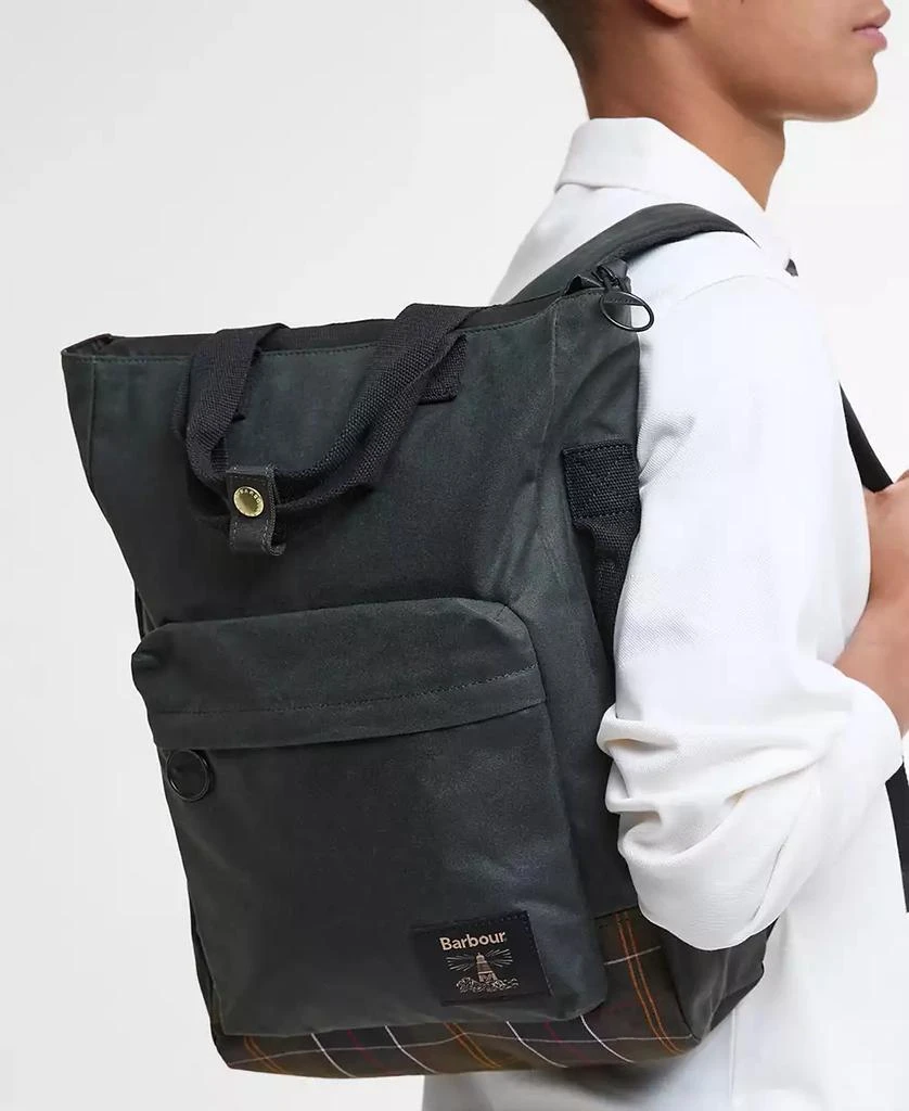 Barbour Men's Field Wax Zipper Large Backpack 6