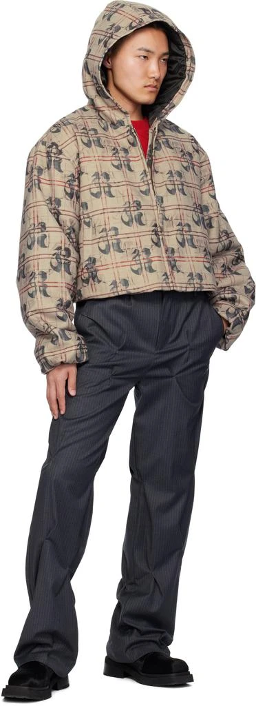 KUSIKOHC Beige Pattern Anorak Windbreaker Jacket 4
