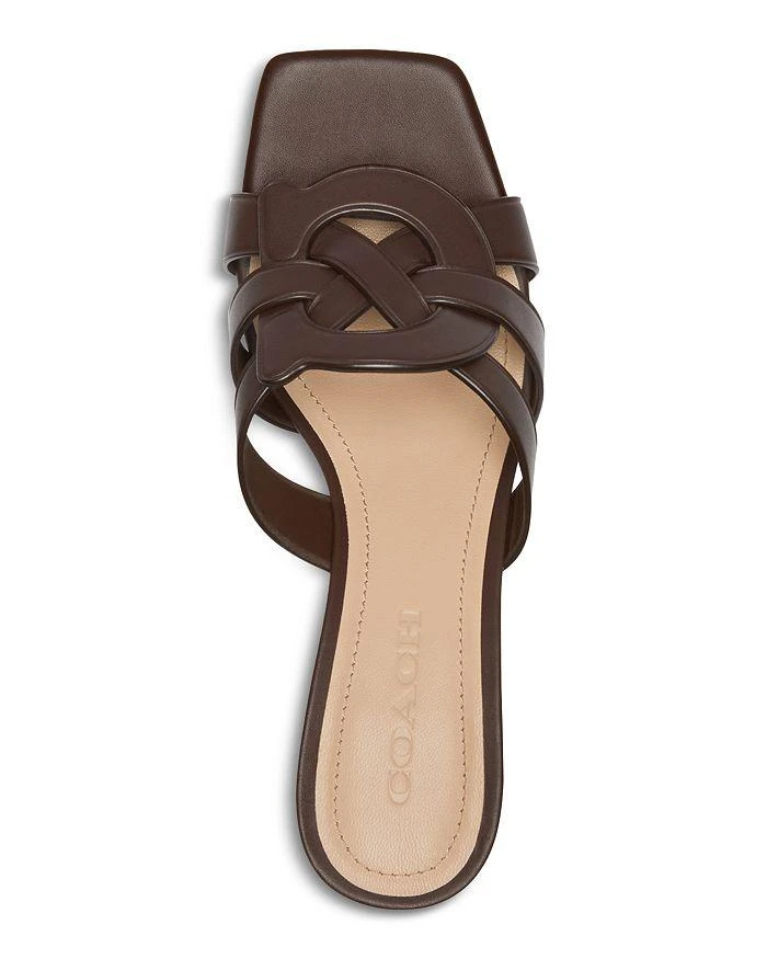 COACH Women's Nikki Leather Sandal 4