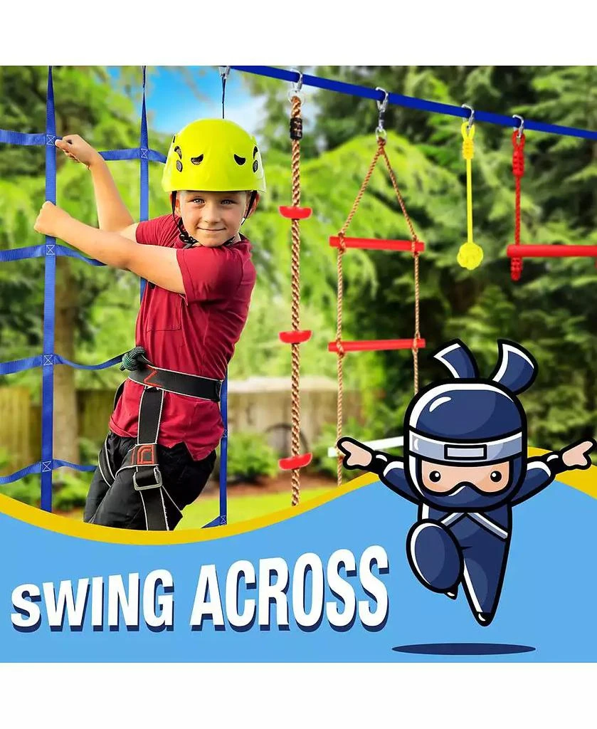 SereneLife 50 Ninja Warrior Obstacle Course Kit with 13 Accessories 3