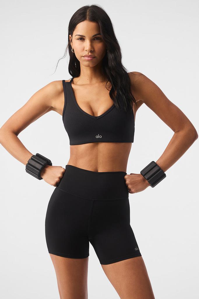 ブラジャー [Alo Yoga] Mesh Dream Glow Bra Mesh Dream Glow Bra - Black | ALO
