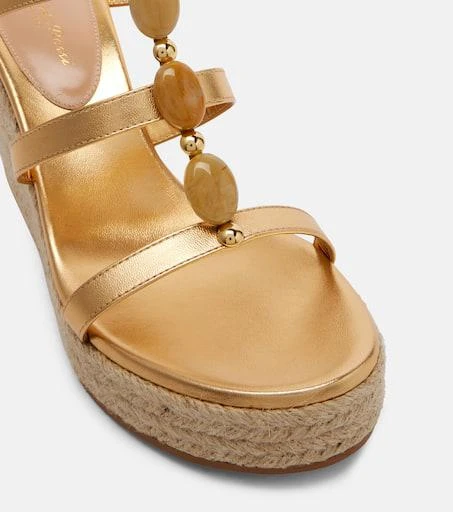 Gianvito Rossi Shanti leather espadrille wedges 6