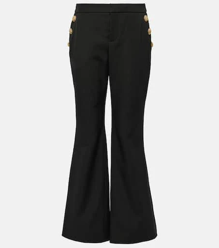 Balmain Virgin wool flared pants 1