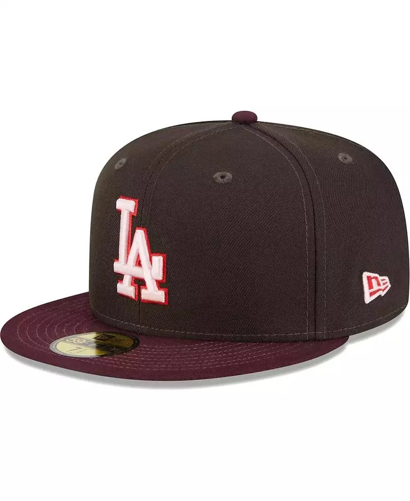 New Era Men's Brown, Maroon Los Angeles Dodgers Chocolate Strawberry 59FIFTY Fitted Hat 3