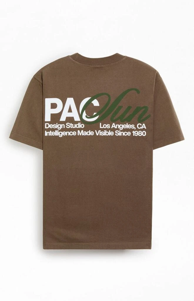 PacSun Brown Design Studio T-Shirt 1