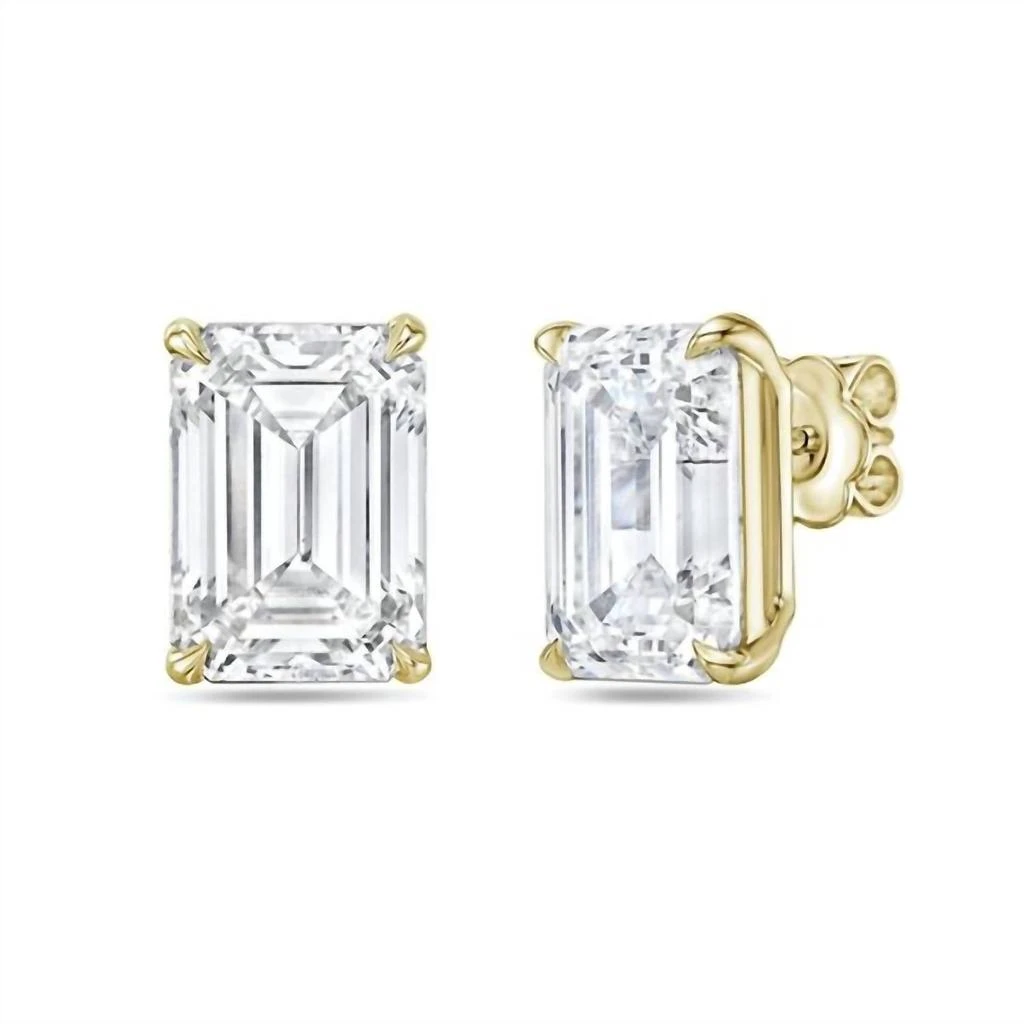 Diana M Jewels Diana M Jewels - 2.00 Cts Emerald Cut Lab Diamond Stud Earrings