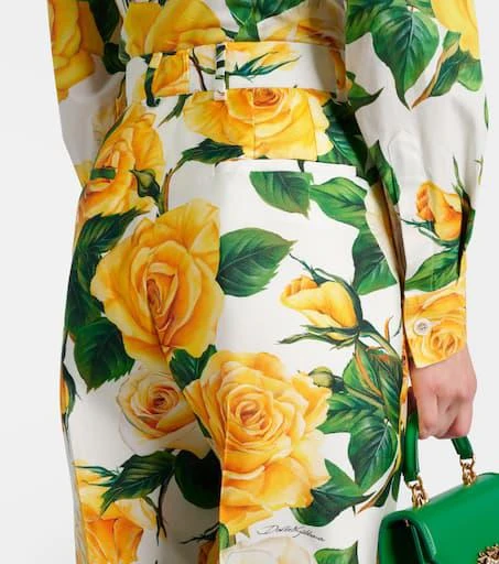 Dolce 
Gabbana Floral high-rise silk-blend straight pants 6