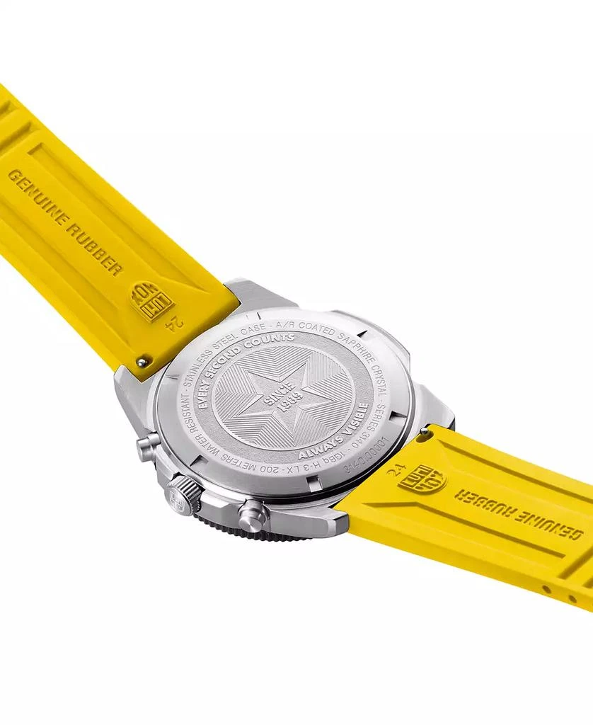 Luminox Men's Swiss Chronograph Pacific Diver Yellow Rubber Strap Watch 44mm 5