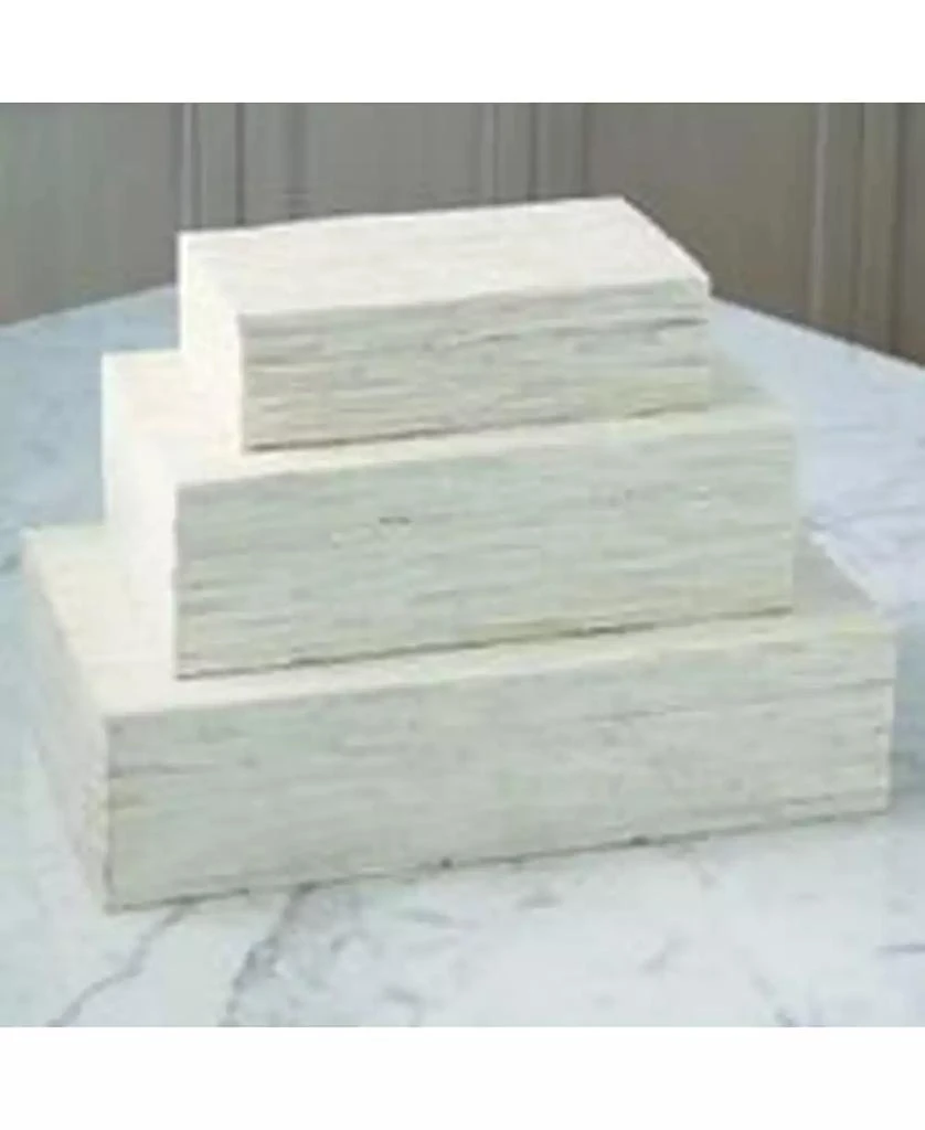 Global Views Chiseled Bone Storage Box Large 3