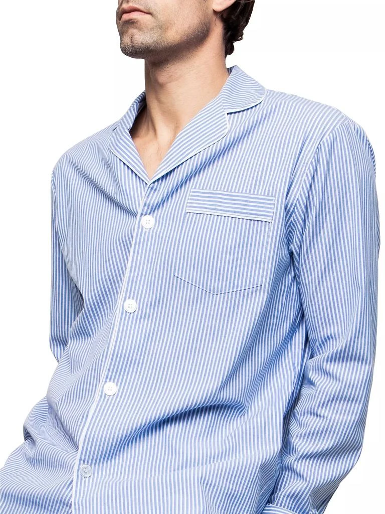 Petite Plume French Blue Seersucker Pajama Set 4