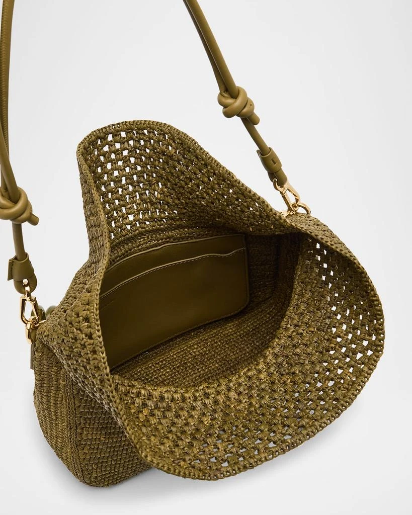 Loewe x Paula’s Ibiza  Ola Small Shoulder Bag in Raffia and Leather 4