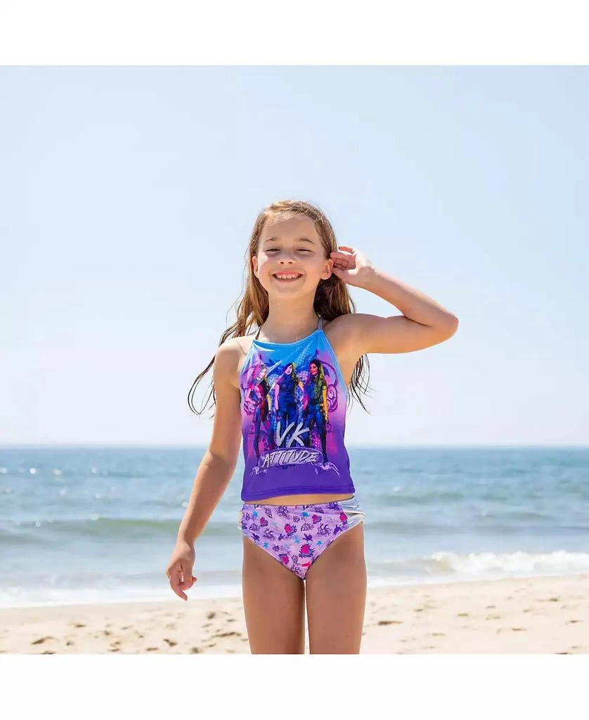 Descendants Girls Uma Evie Mal Tankini Top and Bikini Bottom Swim Set to 3