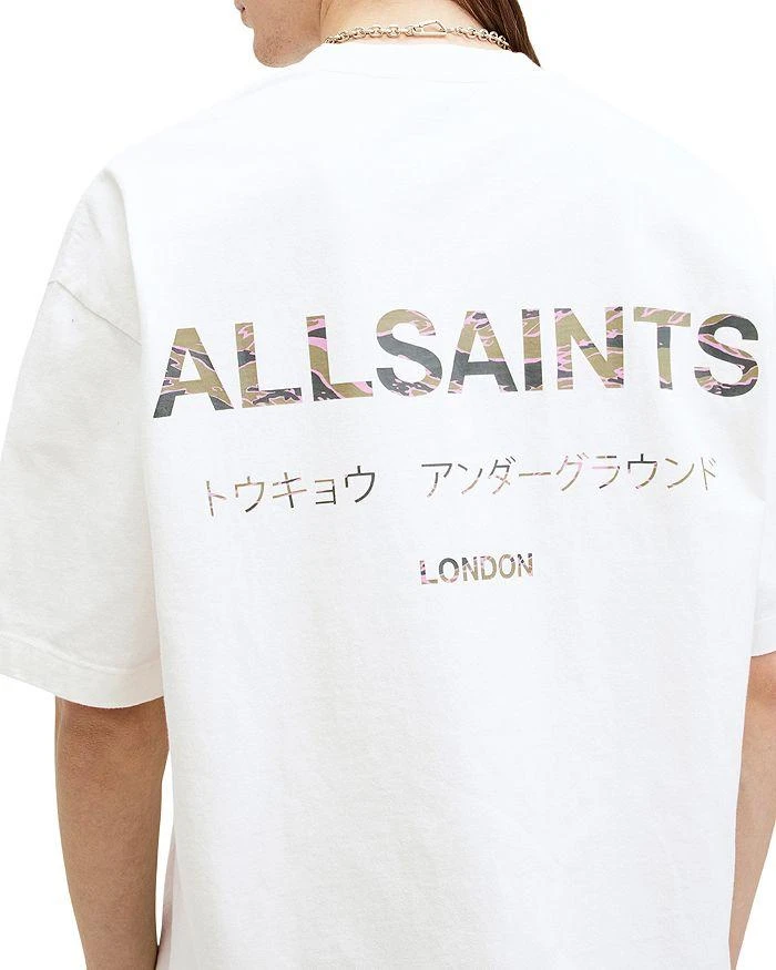 ALL SAINTS Underground Camo Graphic Logo Tee 6