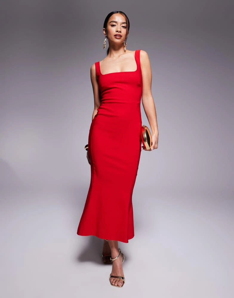 vesper midi dress Azazie Plus Size Midi Dresses A-Line Wedding Guest Semi-Formal Dresses Sweetheart Navy Black
