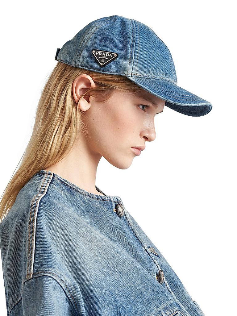 Prada Denim Baseball Cap - Hats - Free Shipping - BeyondStyle