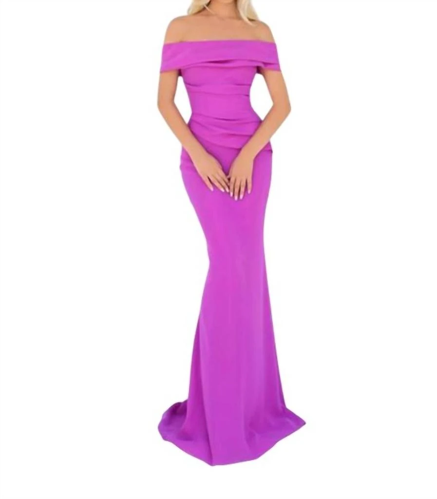 Tarik Ediz - Off the shoulder Evening Gown  On Sale Now with Up to 50% Off  | Discover Exclusive Deals & Savings at BeyondStyle  Authentic Tarik Ediz  women > dresses >