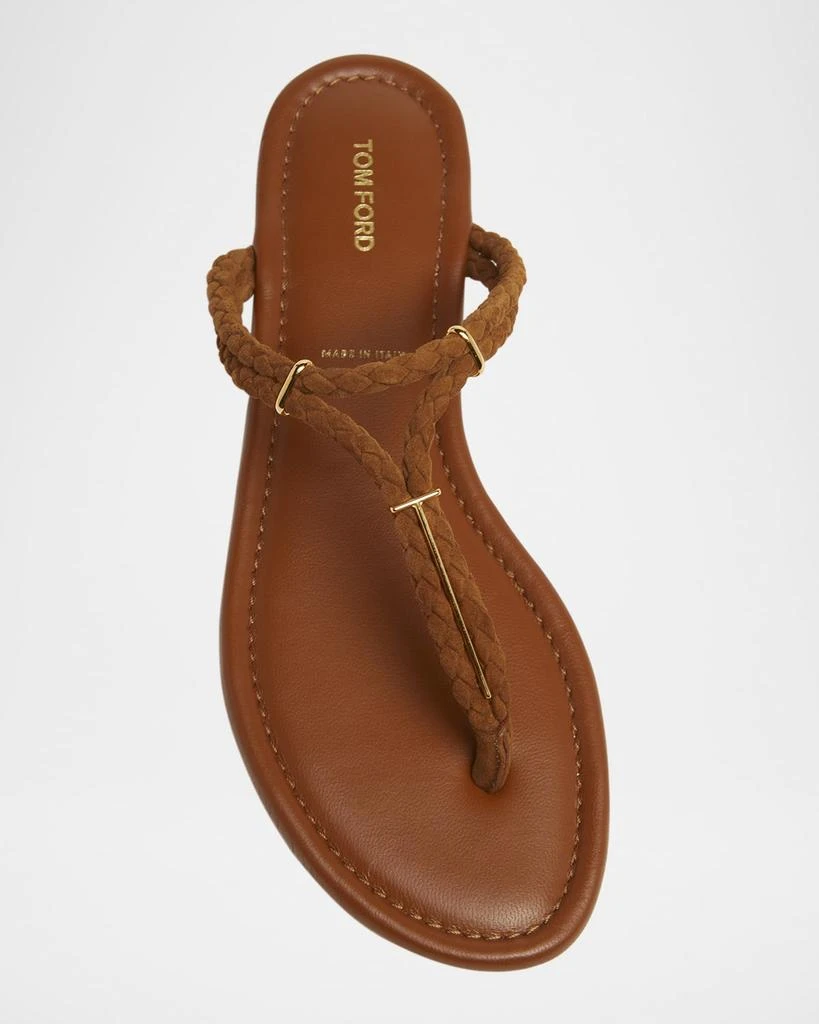 Tom Ford Lily Suede Thong Sandals 5