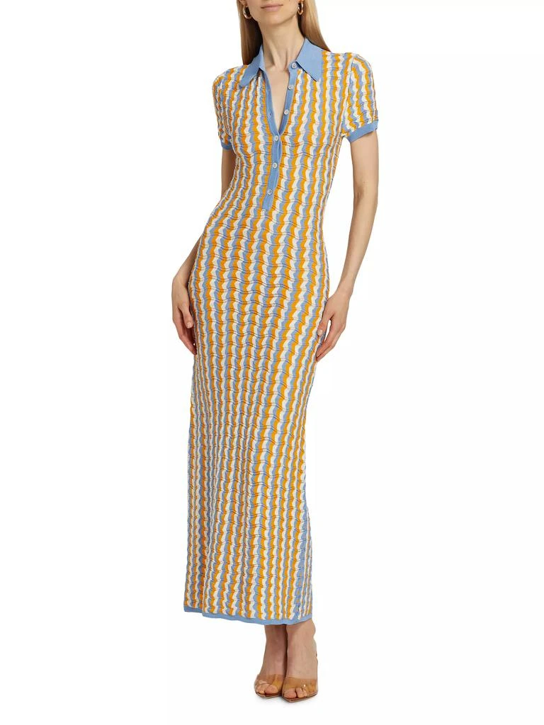 Ronny Kobo Quinlan Striped Knit Maxi Dress 2