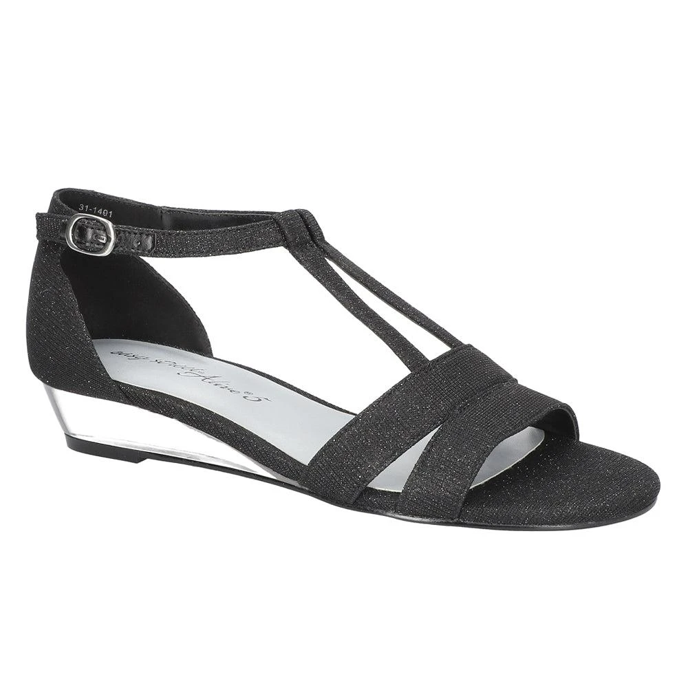 Easy Street Alora Glitter Wedge Sandals 2