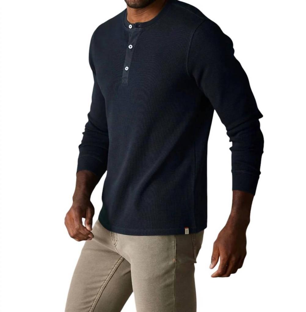 The Normal Brand The Normal Brand - Vintage Thermal Henley Top
