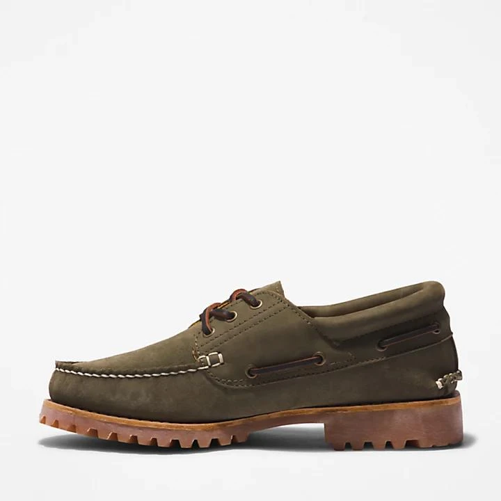 Timberland Timberland® 3-Eye Lug Handsewn Boat Shoe for Men in Dark Green 6