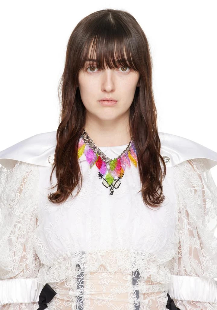 CHOPOVA LOWENA Silver Pile Of Leaves Necklace 2