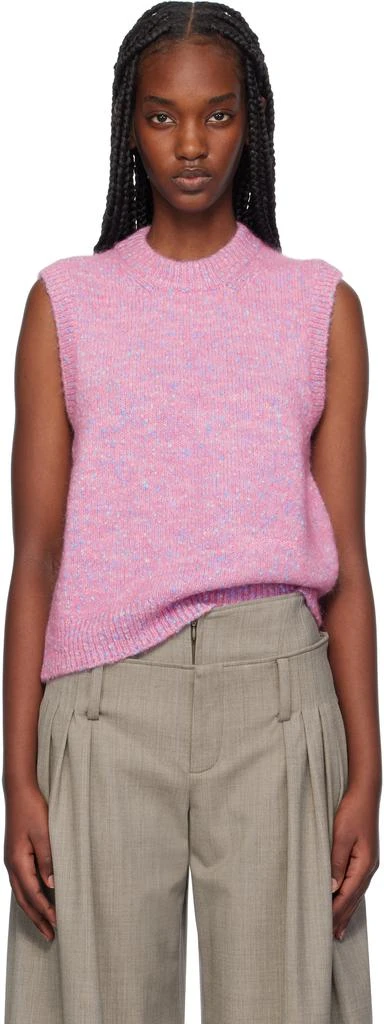 Ganni Pink Knit Vest 1