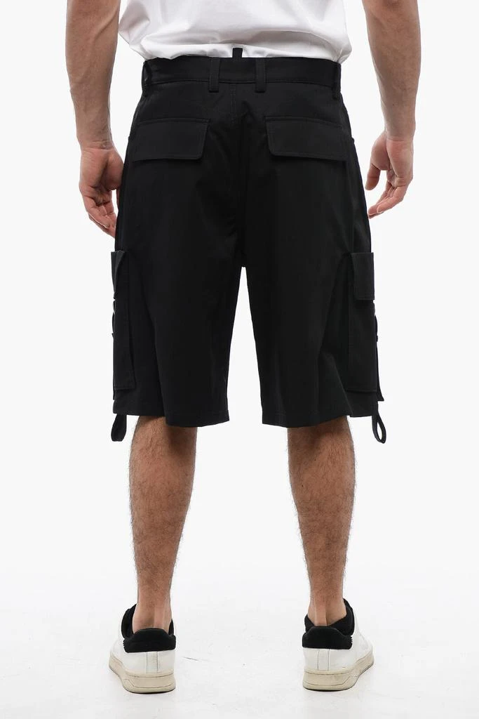 Off-White Off-White Cotton Cargo Shorts with Eyelets and Buckles 2