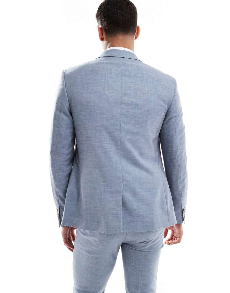 River Island River Island skinny suit jacket in light blue 2