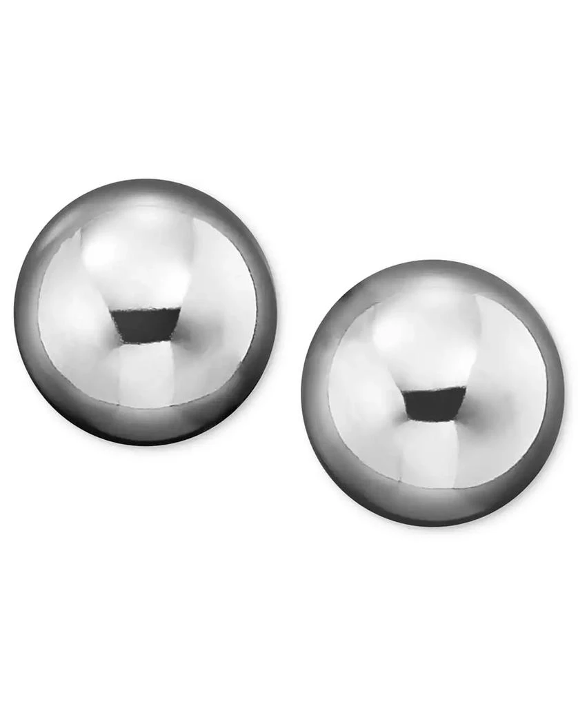 Italian Gold Gold Ball Stud Earrings (10mm) in 14k White, Yellow or Rose Gold 1
