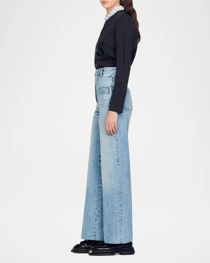 Sandro Oslo Wide Leg Jeans 4