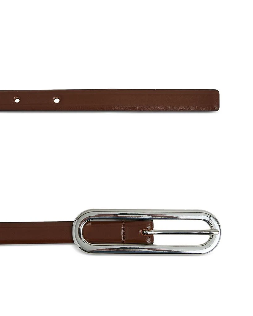 REISS Women's Chaya Elongated Buckle Leather Belt 4