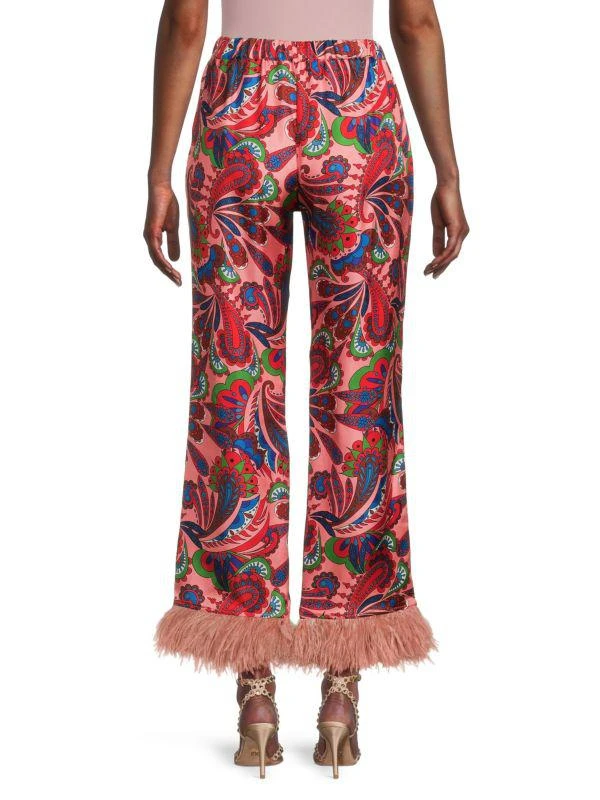 Borgo de Nor Eden Silk Ostrich Feather Pants 2